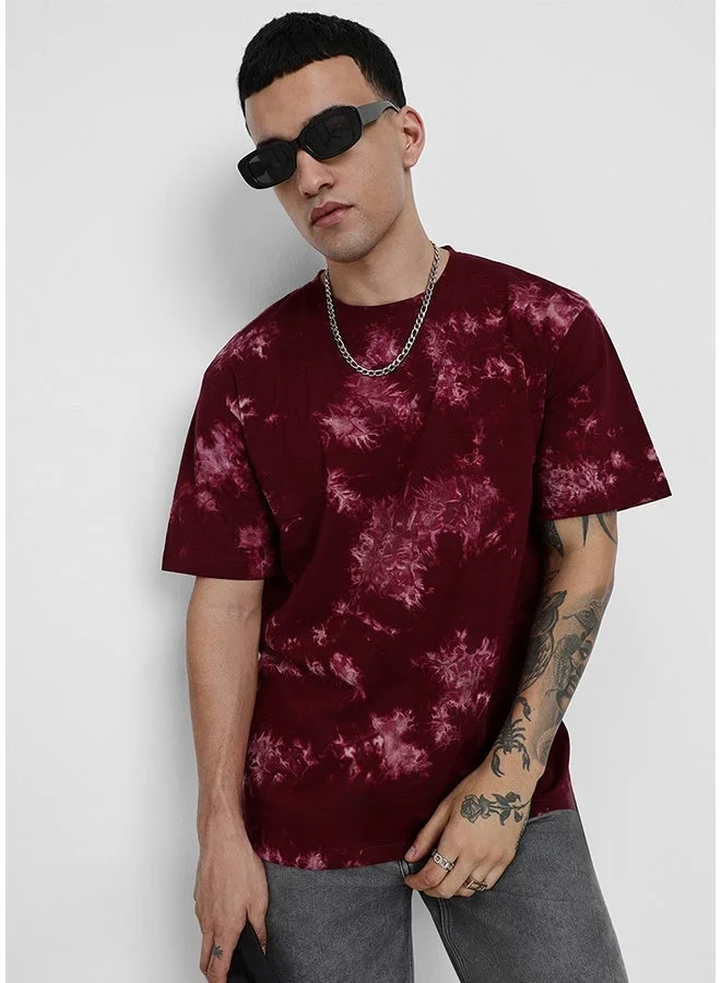 فيردو تيشيرت فيردو قطن نقي مقاس كبير نصف كم رجالي عنابي